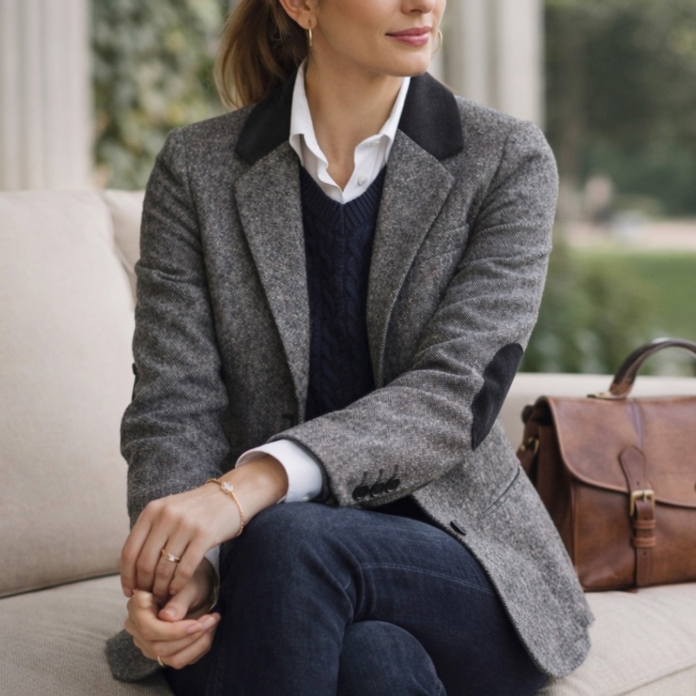 BDG Confetti Tweed Blazer Elbow Patches | Preppy Y2K Ralph Inspired Jacket